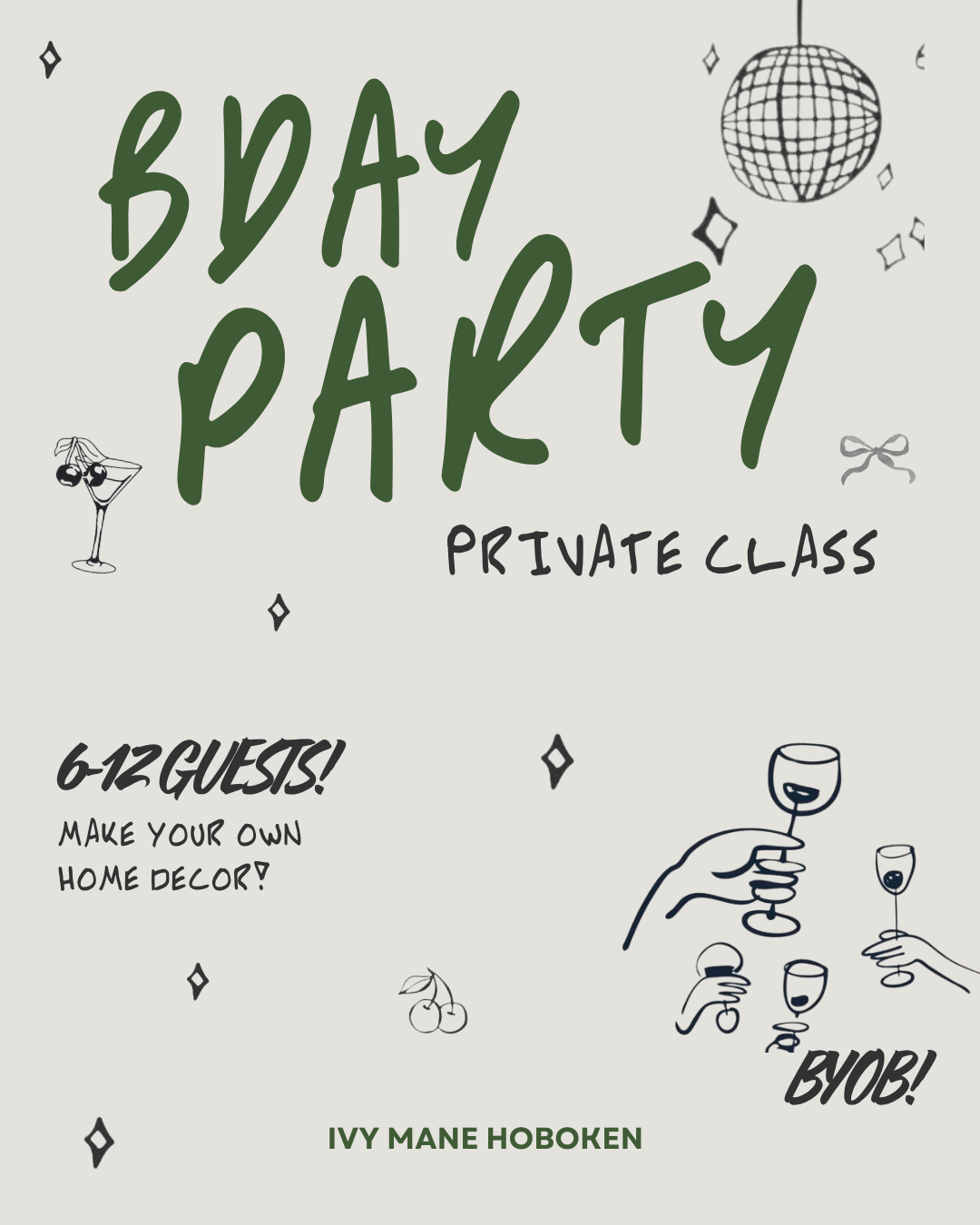 Sip & Pour Workshop - Birthday Party