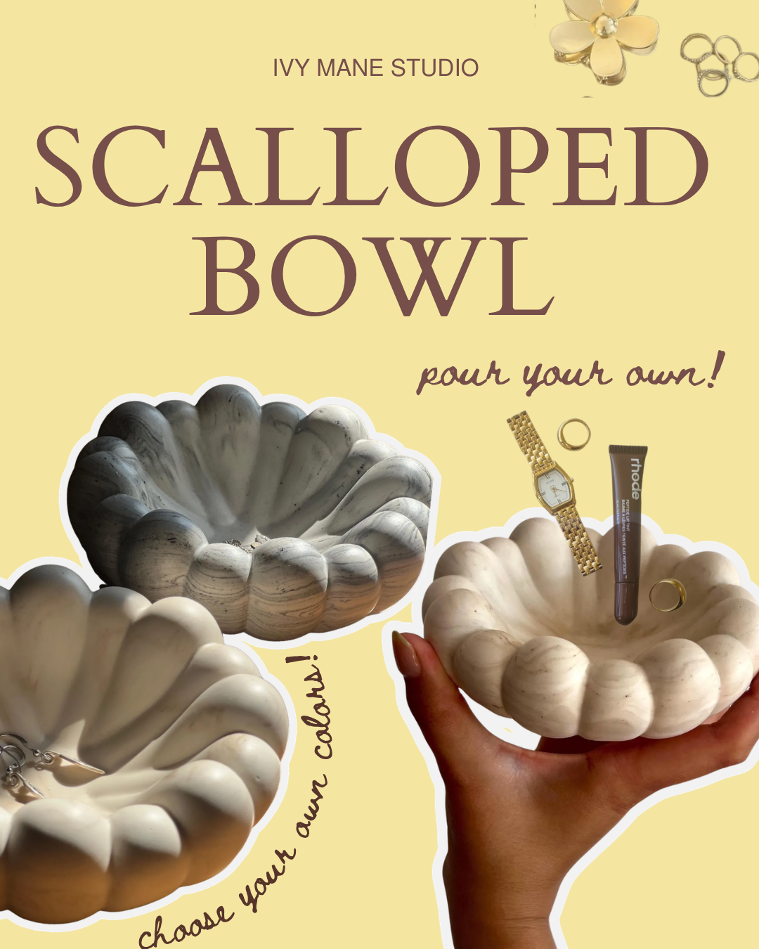 Concrete Pouring - Scalloped Bowl