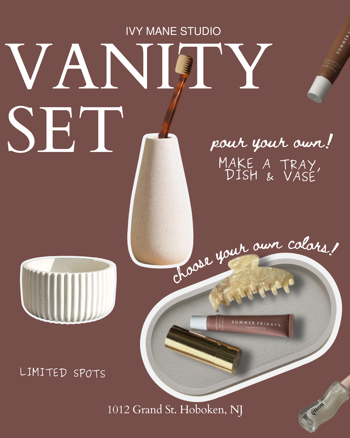 Concrete Pouring - 3 Piece Vanity Set - 1/3, 1/4, 1/10, 1/11