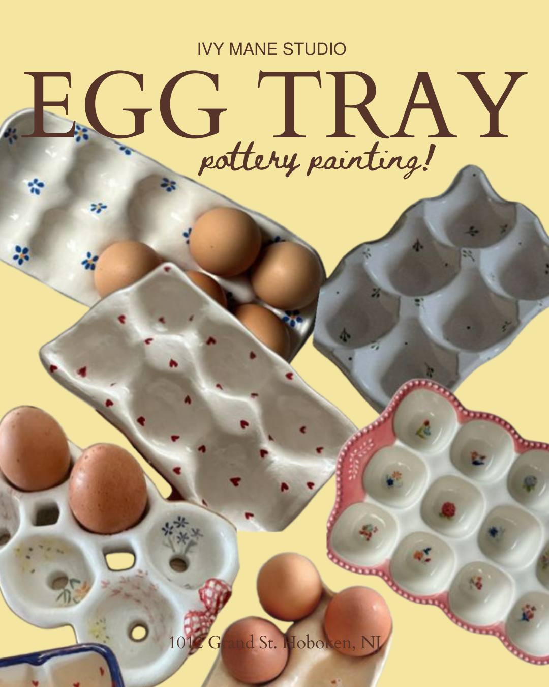 Pottery Painting - Egg Tray 3/19, 3/28, 3/29