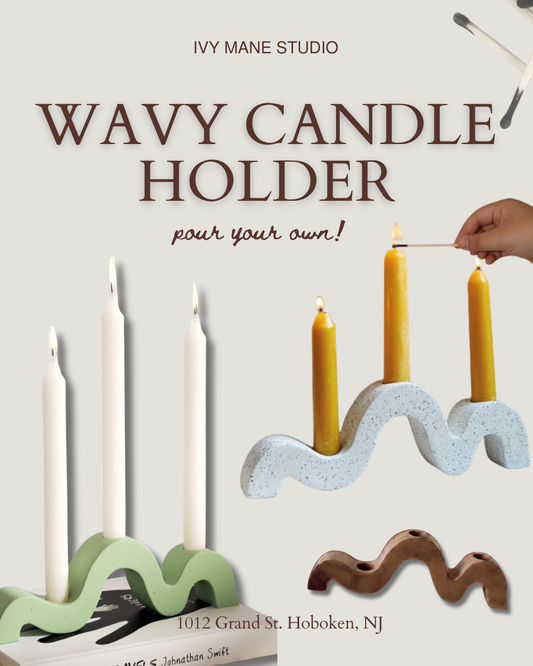 Concrete Pouring - Wavy Candle Holder