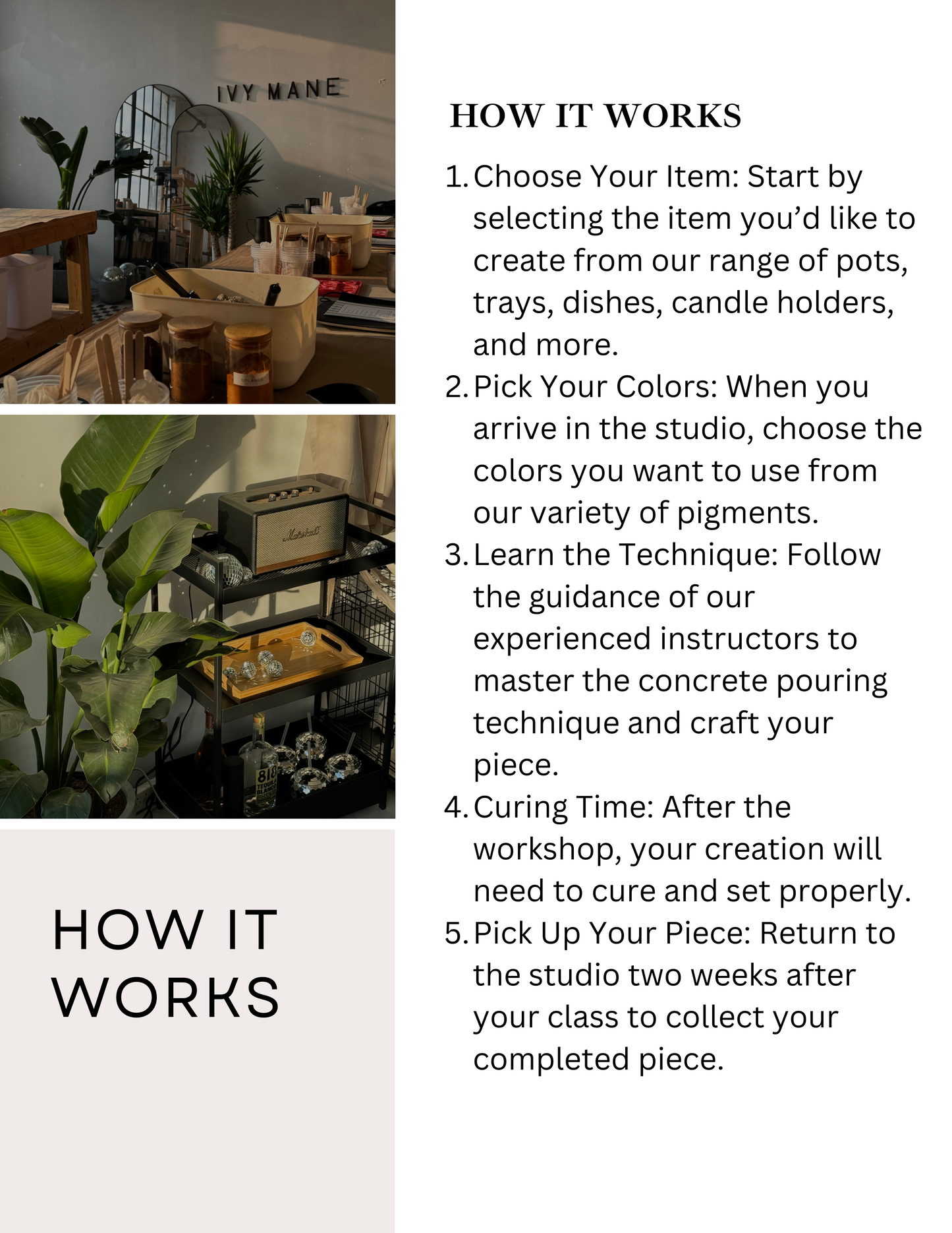 Concrete Pouring Workshop - Choose Your Own