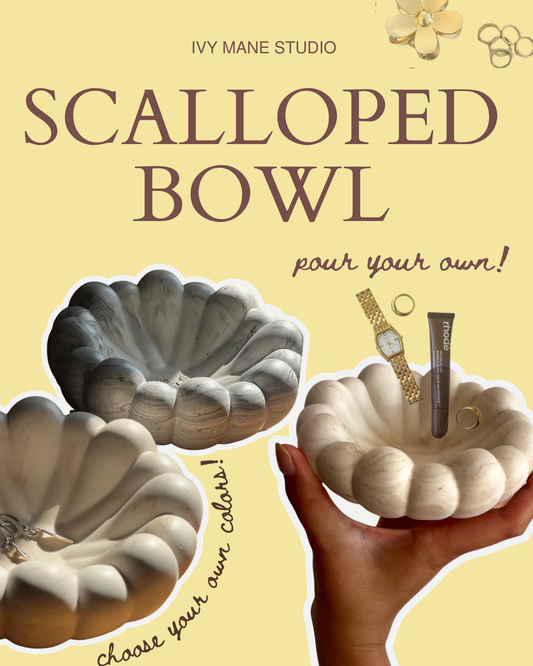 Concrete Pouring - Scalloped Bowl