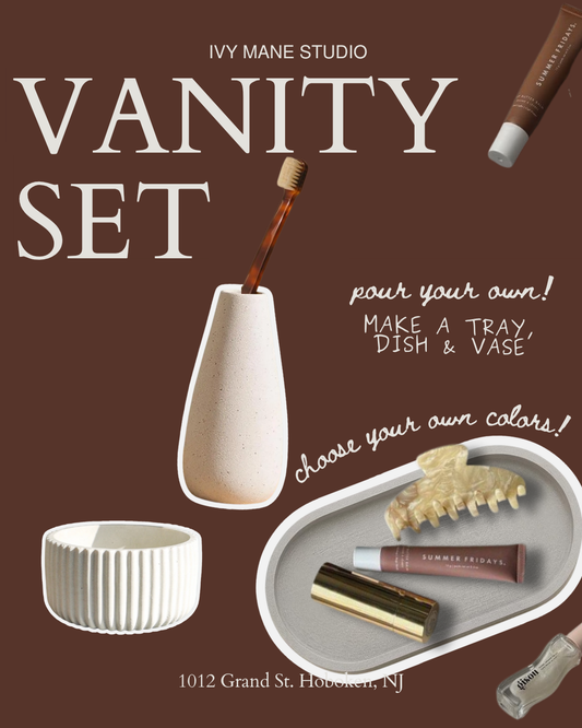 Concrete Pouring  - 3 Piece Vanity Set