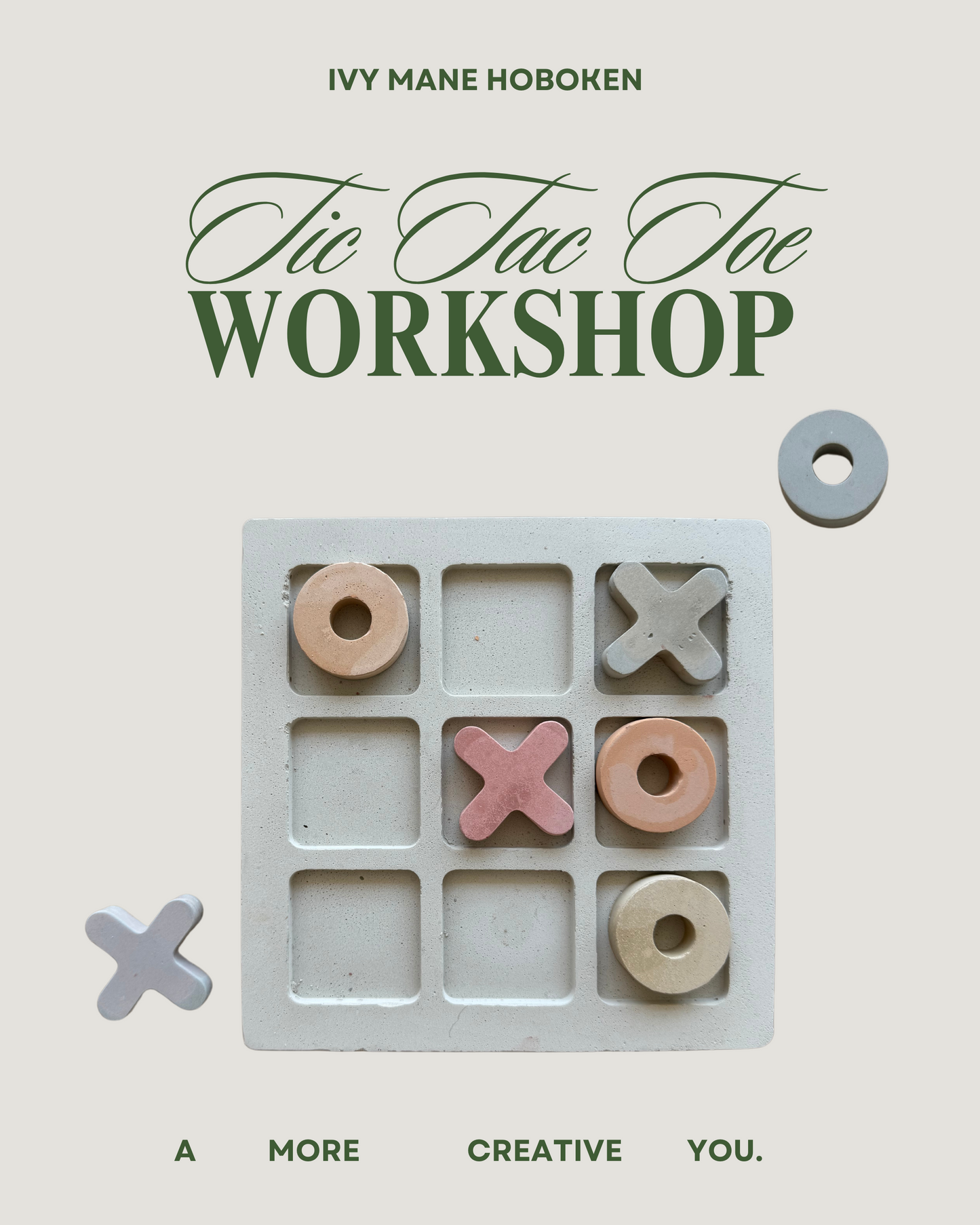 Sip & Pour Workshop - Tic Tac Toe Board