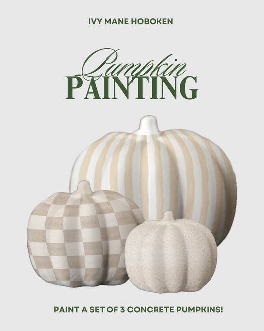 Pottery Painting Workshop - Pumpkin Set of 3